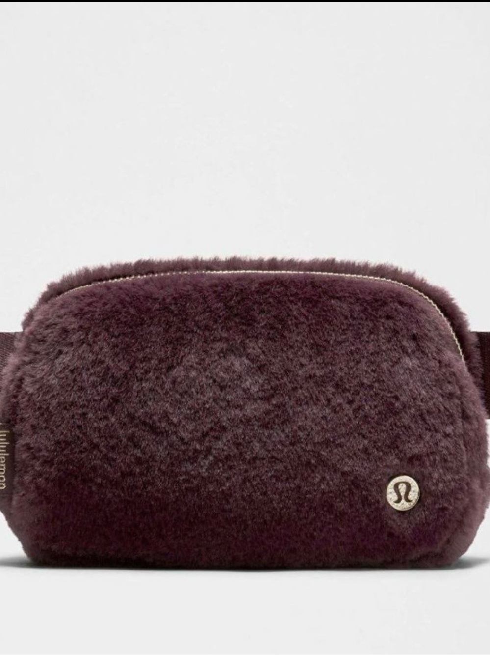 Lululemon Faux Fur Everywhere Belt Bag 1L Black Plum NWOT